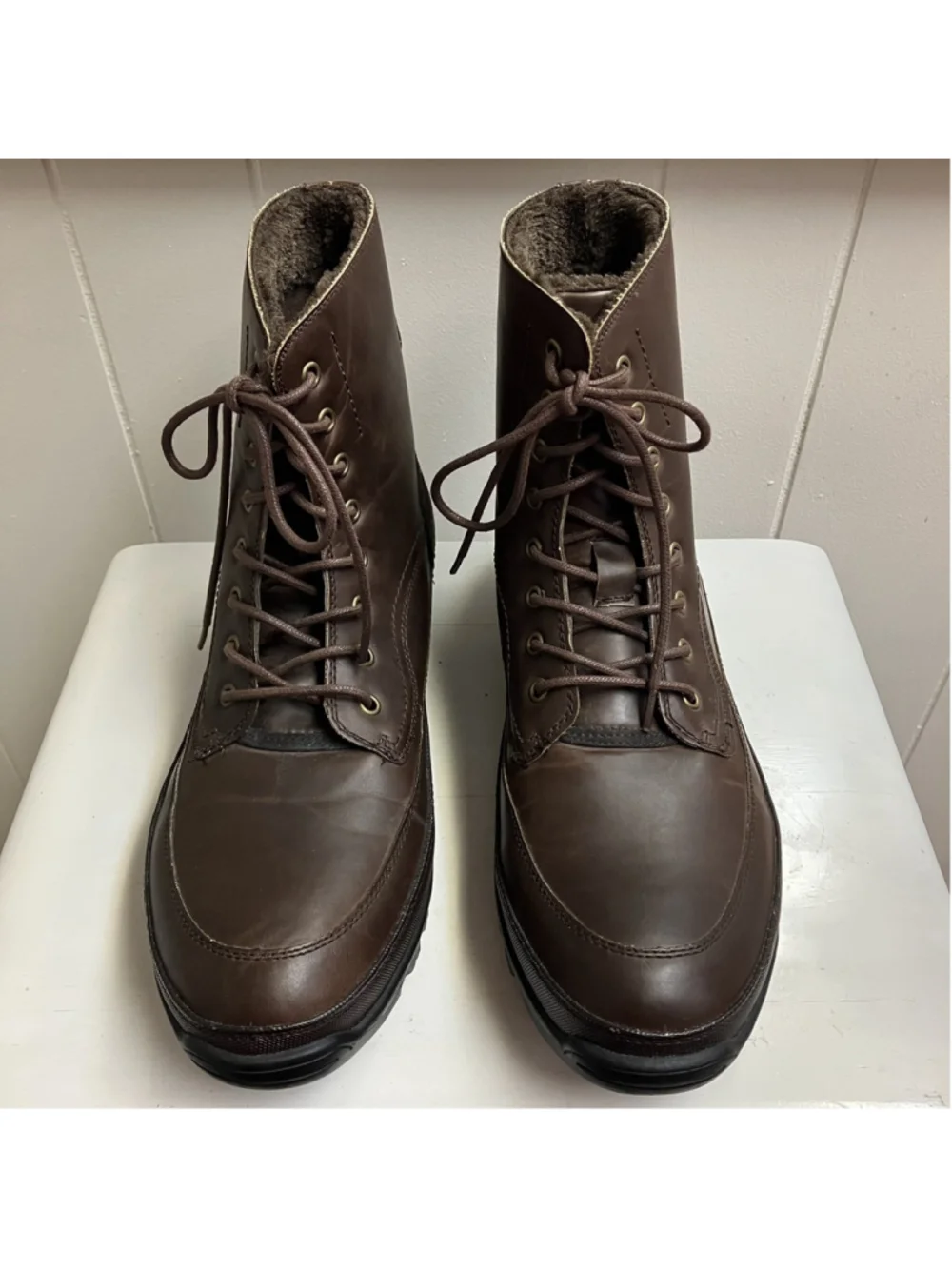 NEW $168 Unlisted Imagi-Nation Mens Mid-calf Winter Boots Kenneth Cole 10M Brown